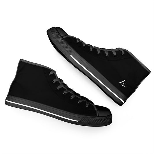 FWS Lucky High-Top Canvas Shoes With Customized Tongue - Black