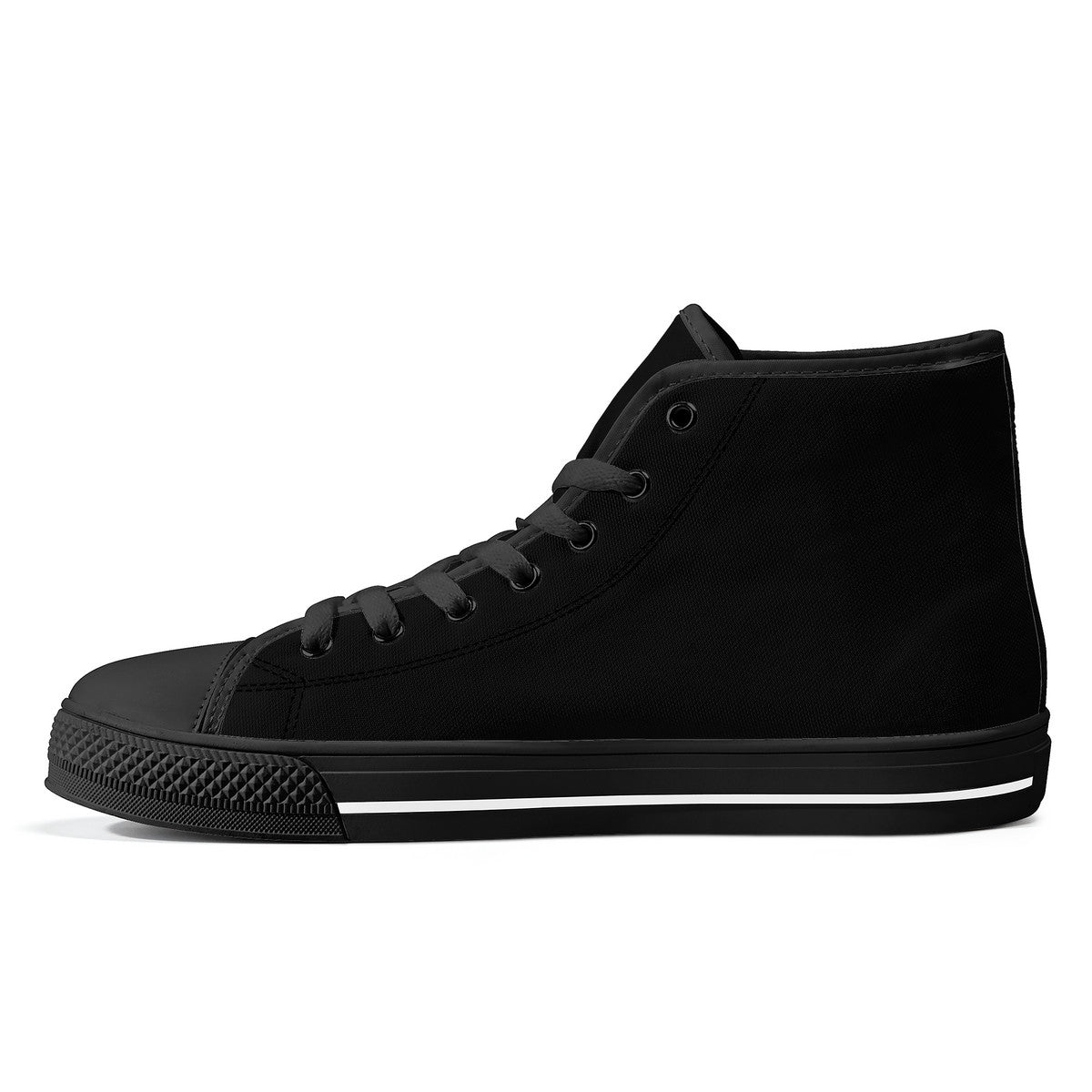 FWS Lucky High-Top Canvas Shoes With Customized Tongue - Black