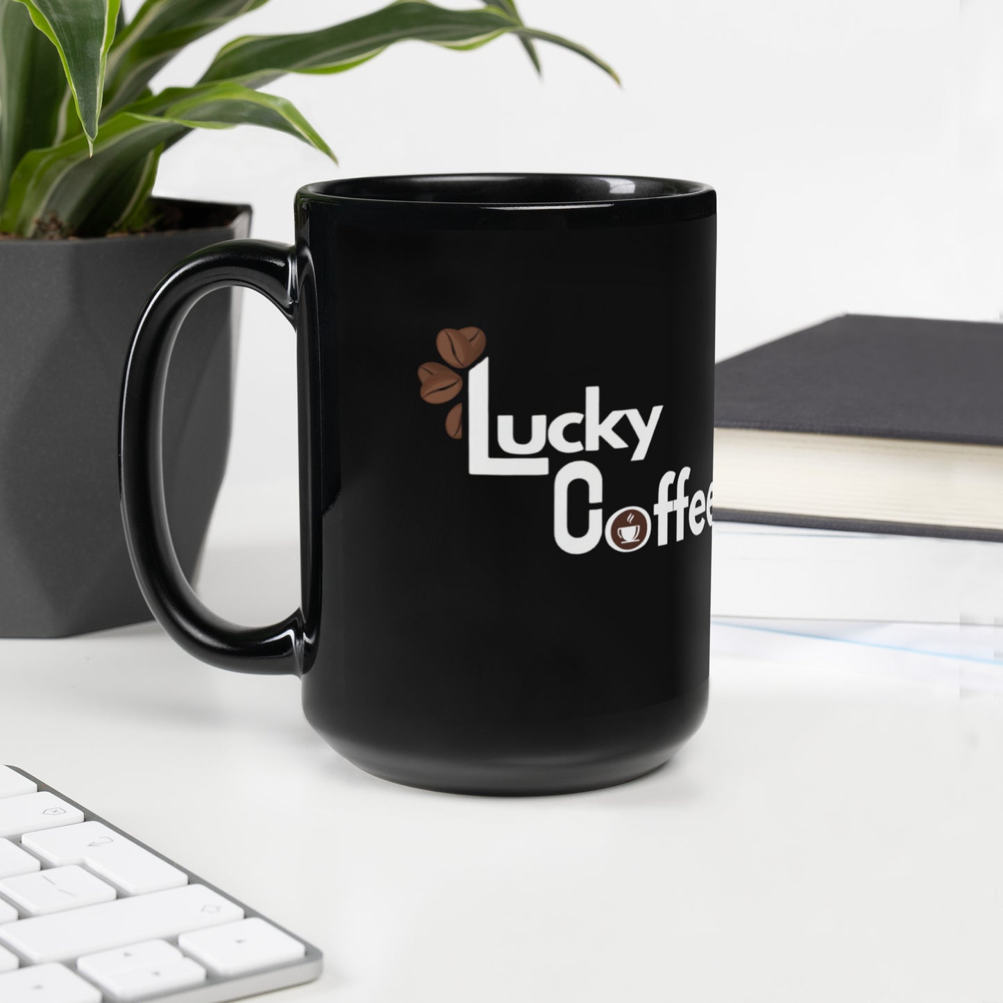 Glossy Black Lucky Mug