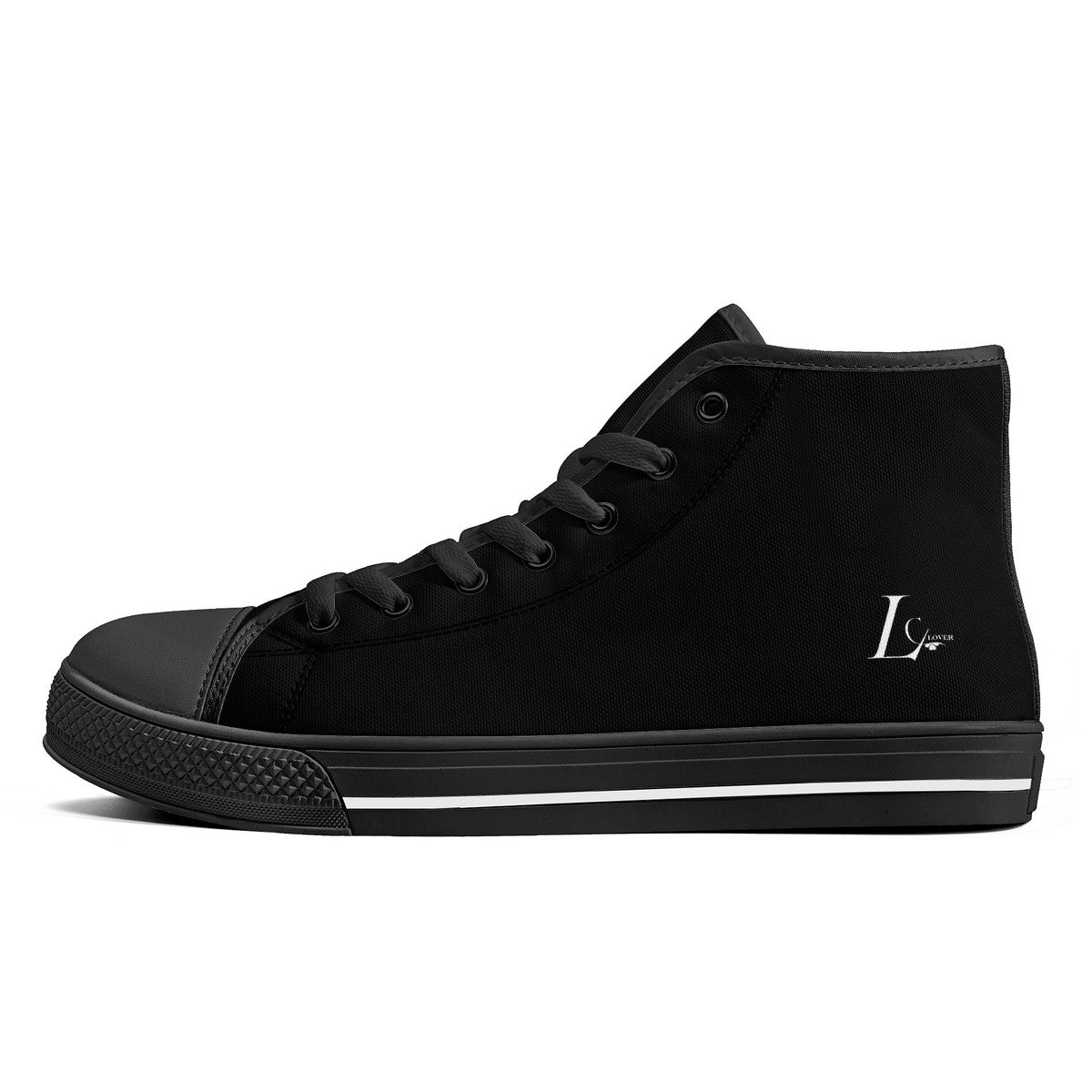 FWS Lucky High-Top Canvas Shoes With Customized Tongue - Black