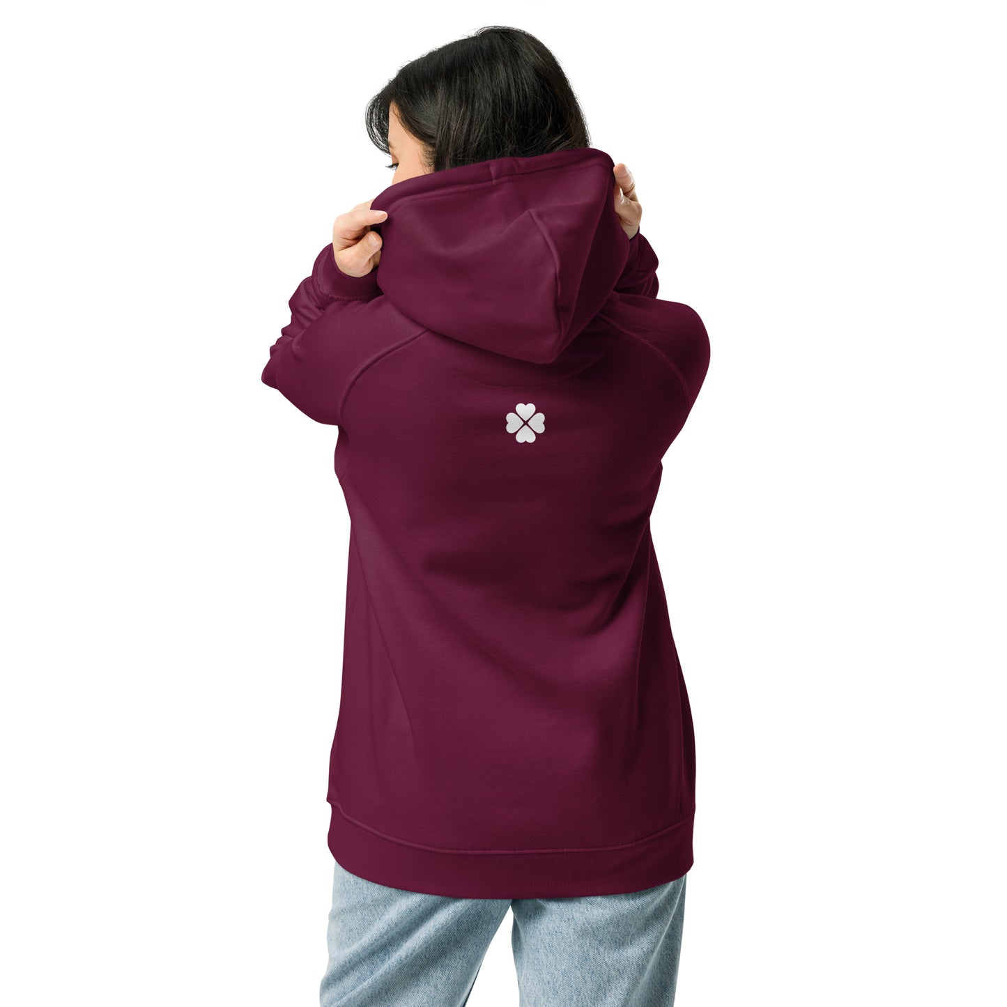 Lucky Unisex eco raglan hoodie