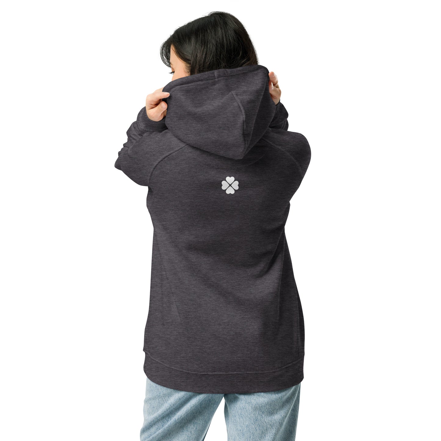 Lucky Unisex eco raglan hoodie